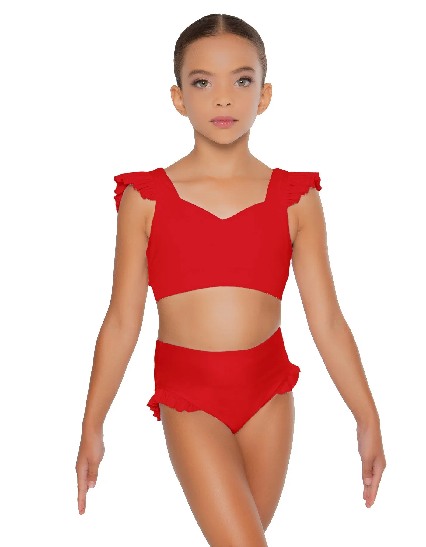 Solid Lycra High Rise Panty with Ruffle