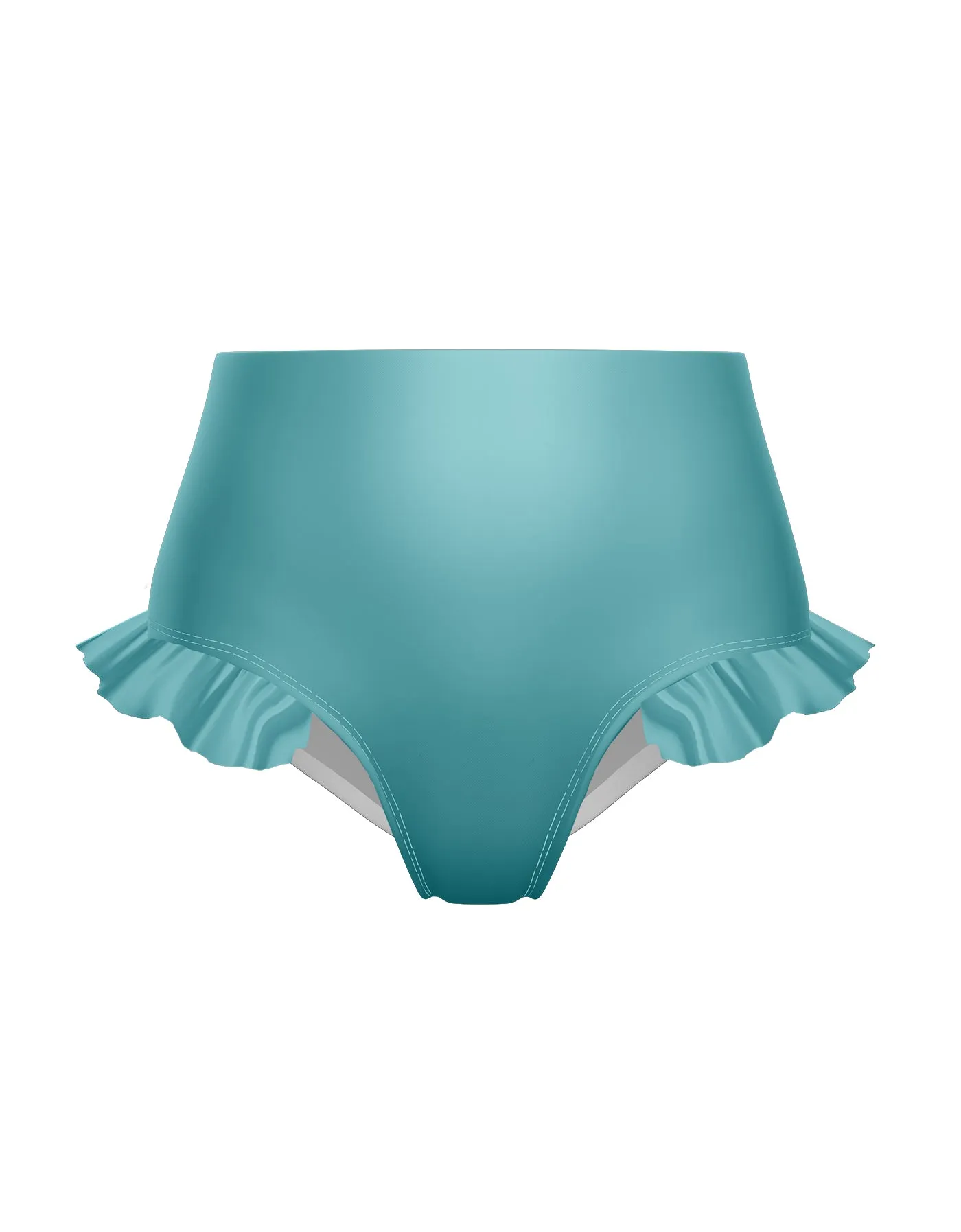 Solid Lycra High Rise Panty with Ruffle