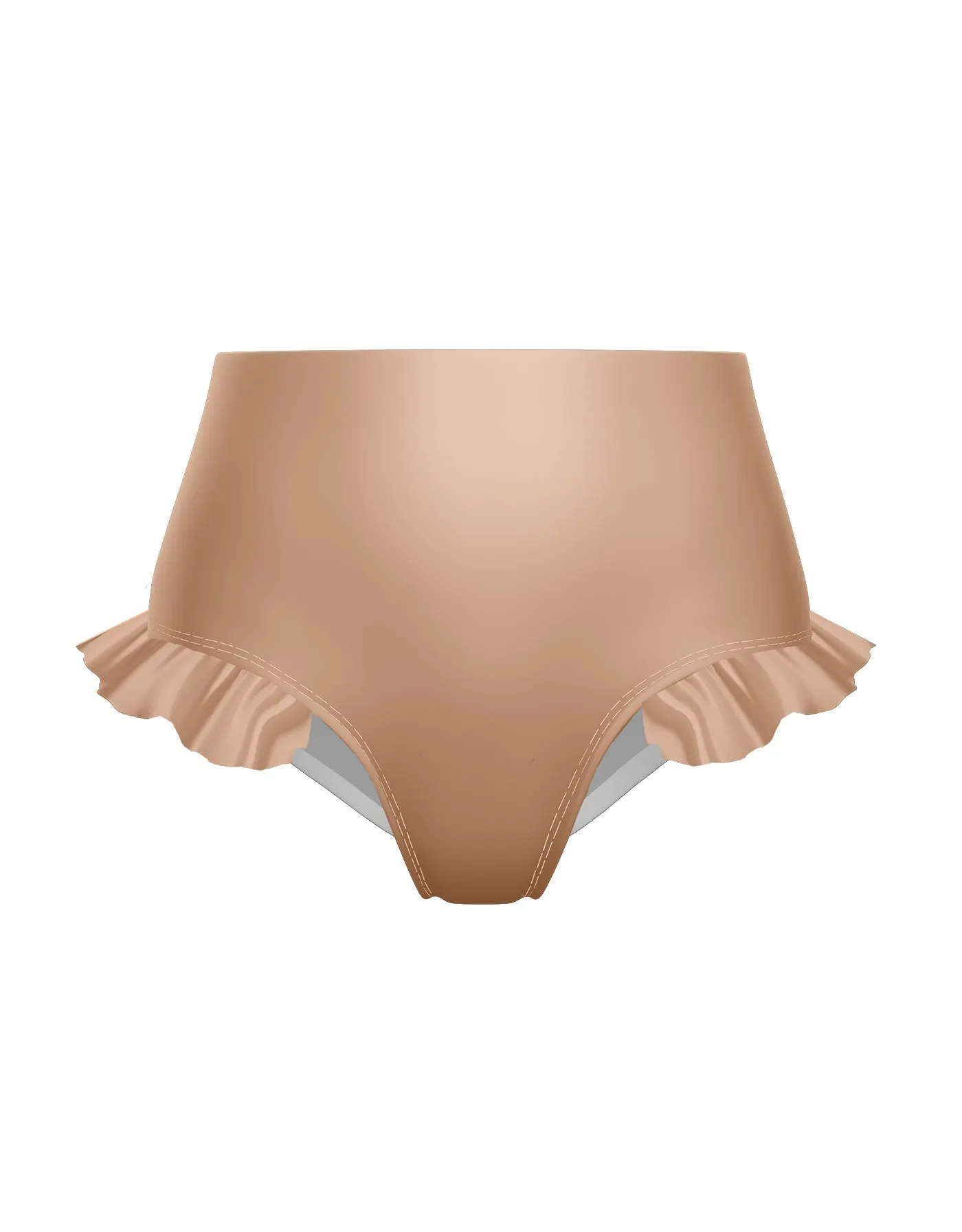 Solid Lycra High Rise Panty with Ruffle
