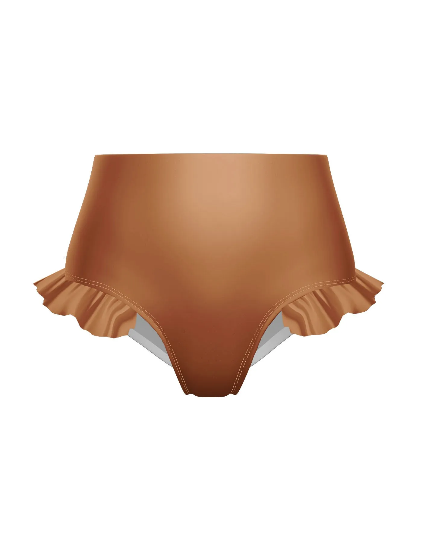 Solid Lycra High Rise Panty with Ruffle