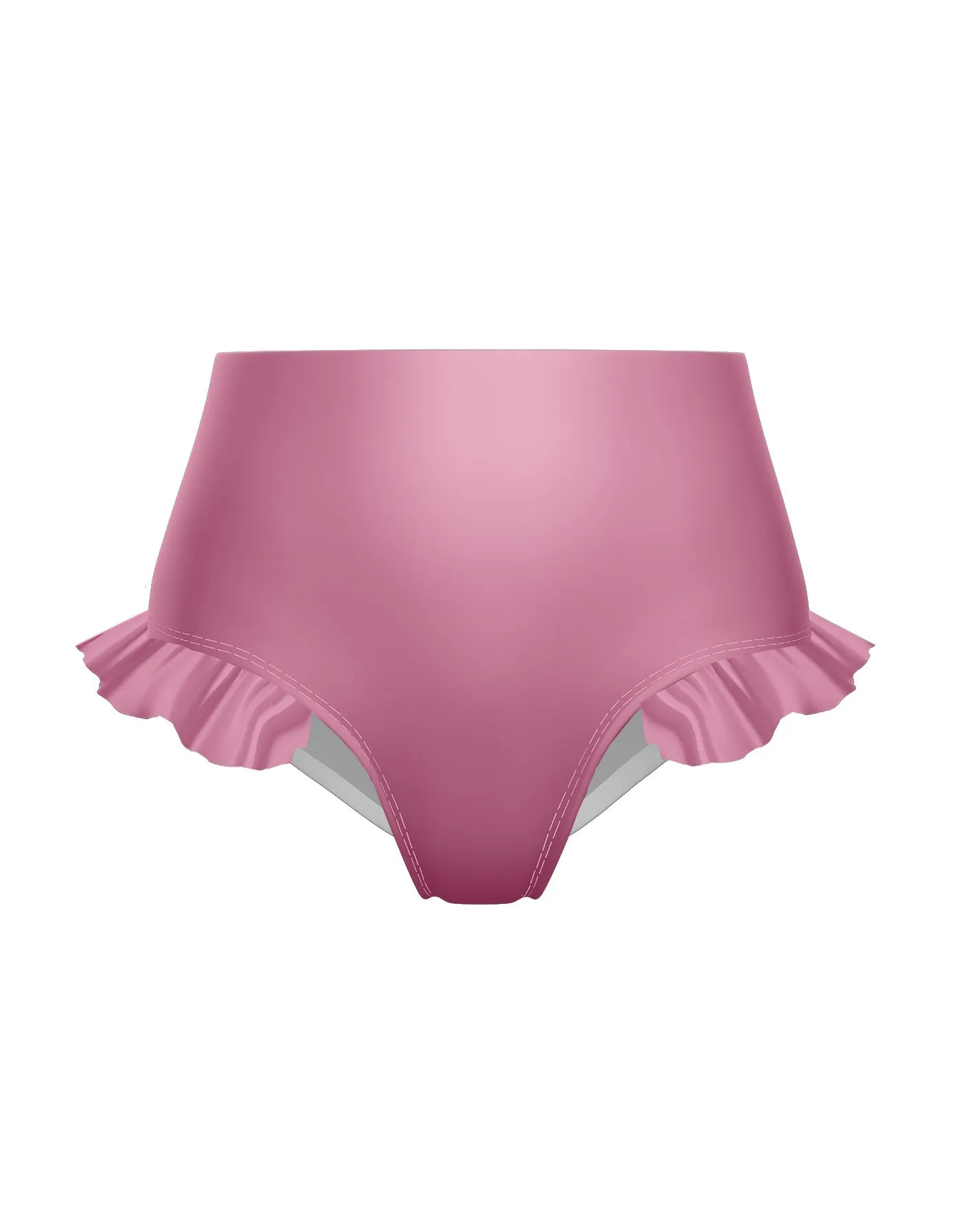 Solid Lycra High Rise Panty with Ruffle