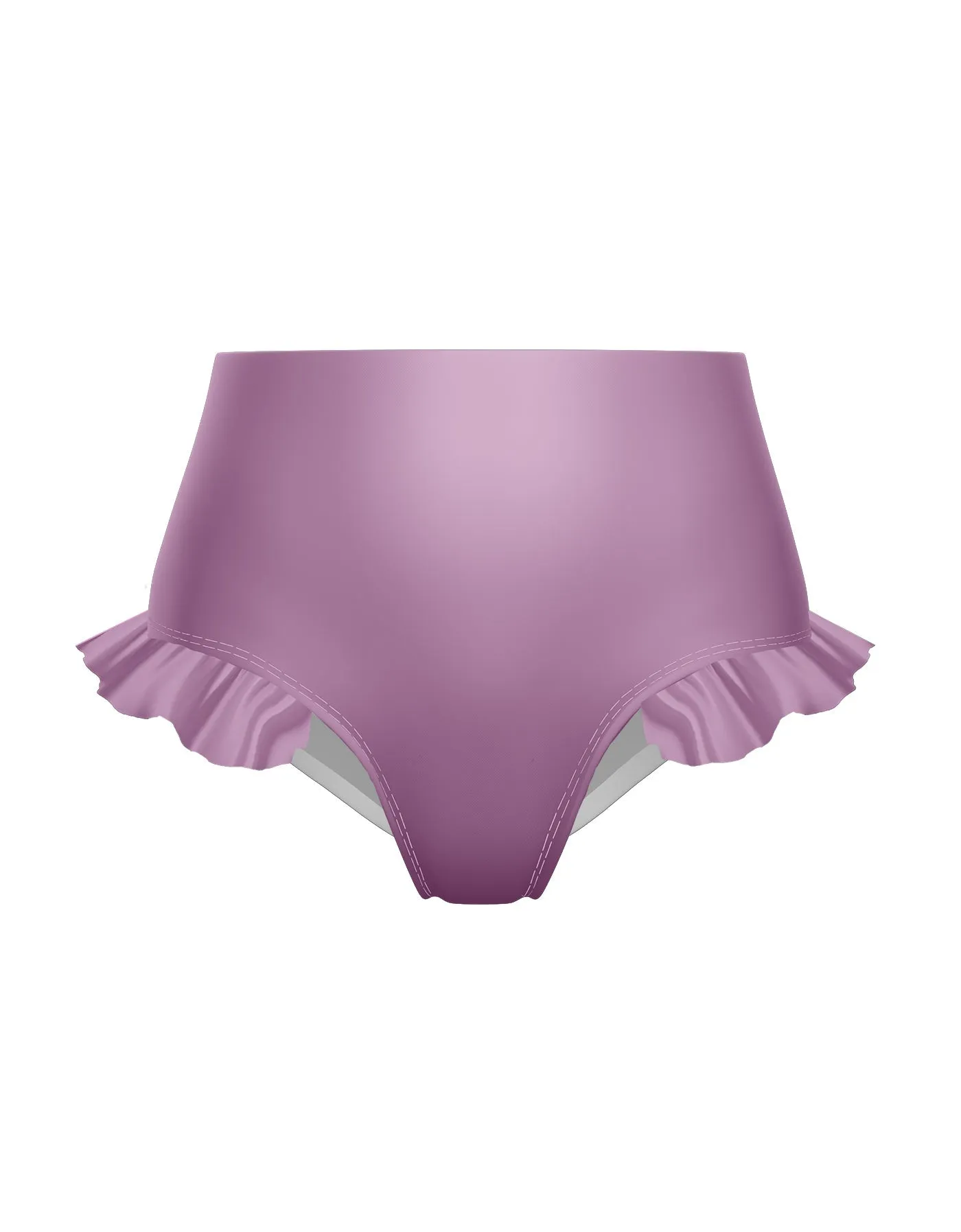 Solid Lycra High Rise Panty with Ruffle