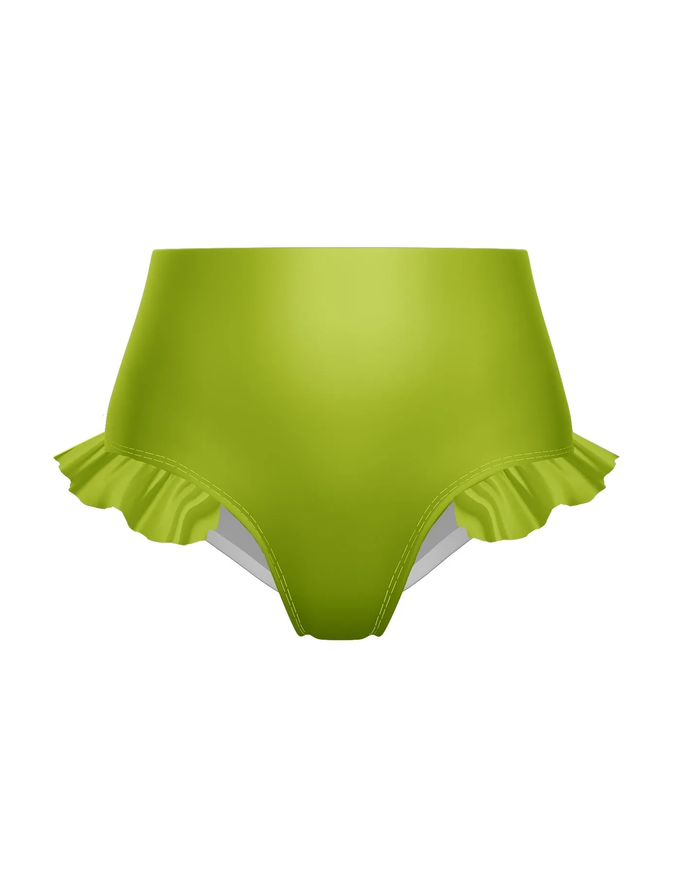 Solid Lycra High Rise Panty with Ruffle