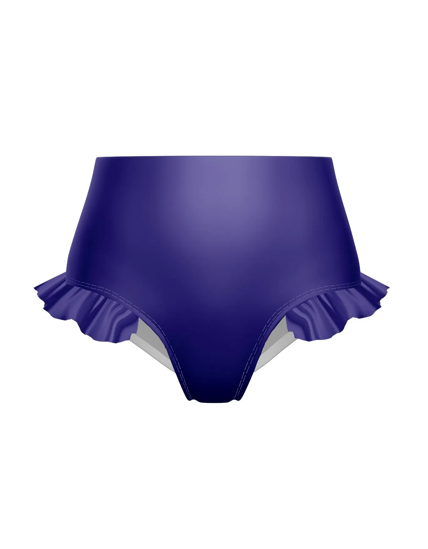 Solid Lycra High Rise Panty with Ruffle
