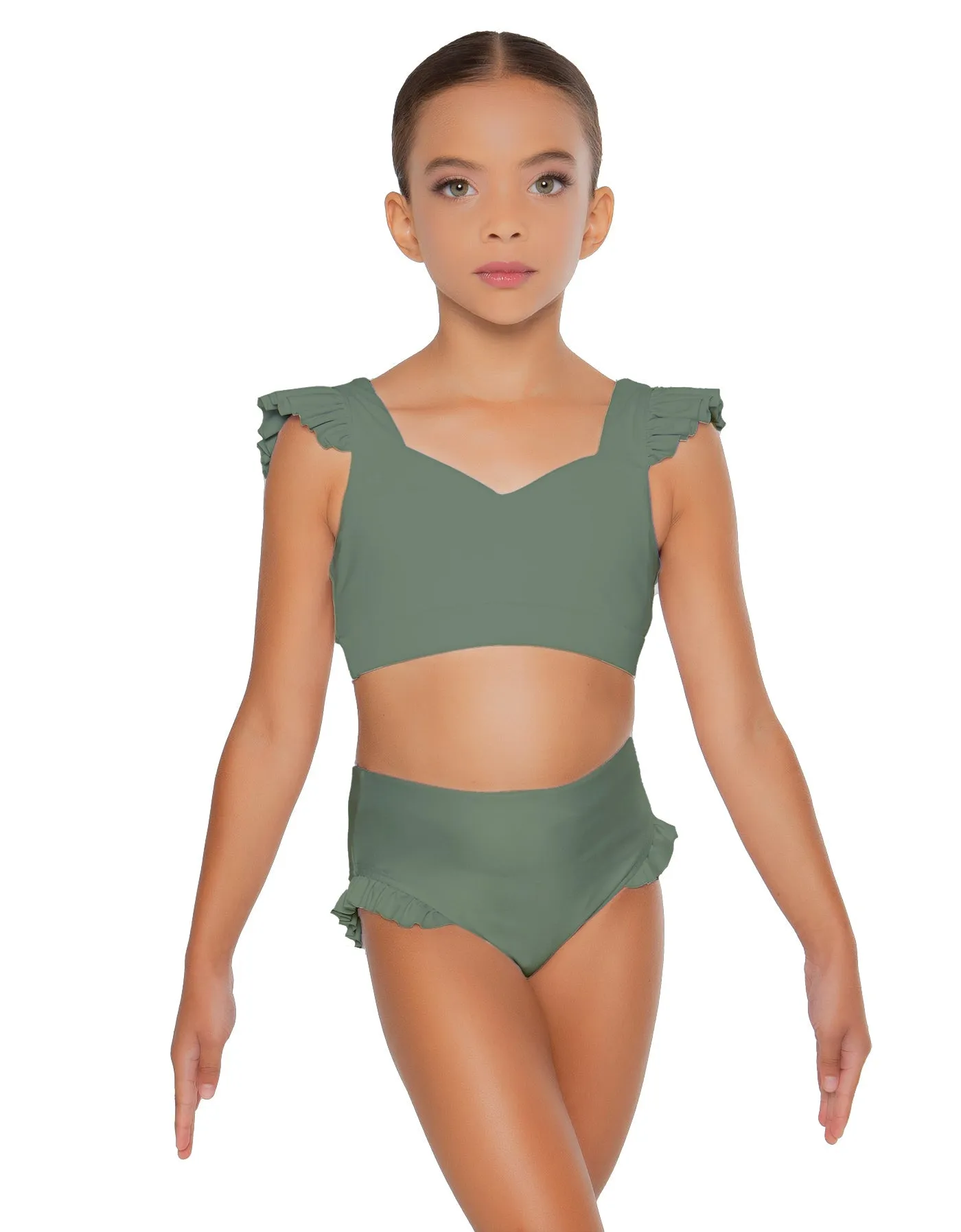 Solid Lycra High Rise Panty with Ruffle