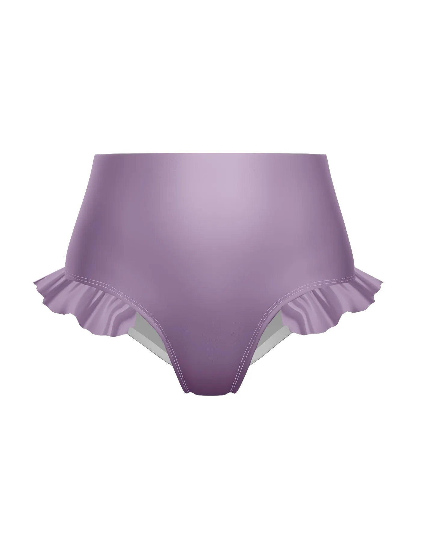 Solid Lycra High Rise Panty with Ruffle