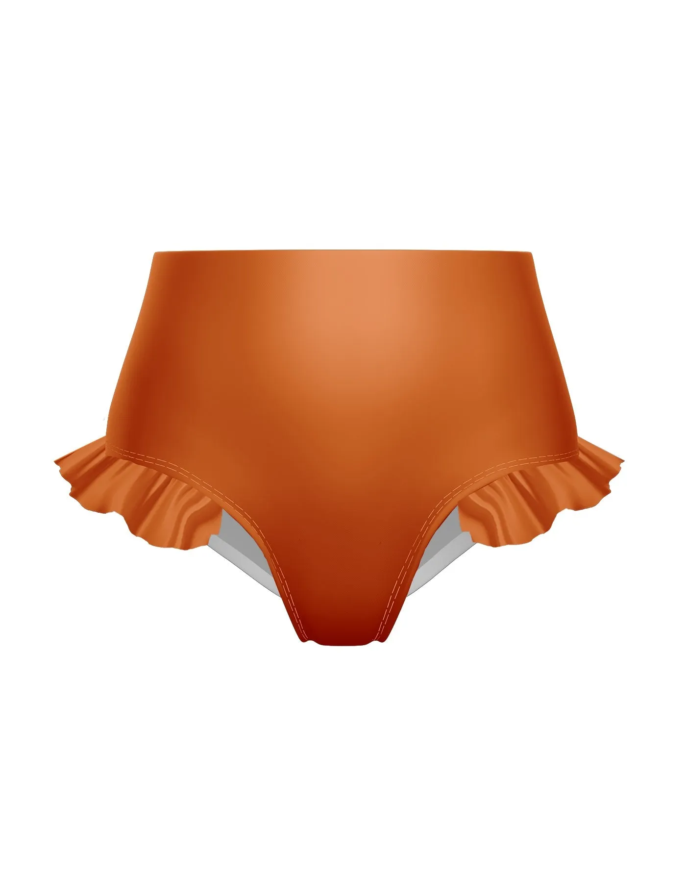 Solid Lycra High Rise Panty with Ruffle