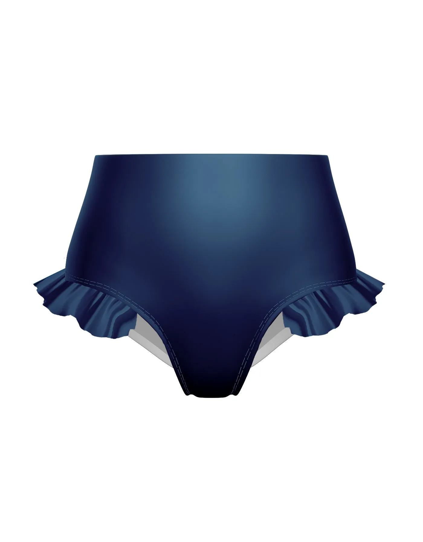 Solid Lycra High Rise Panty with Ruffle