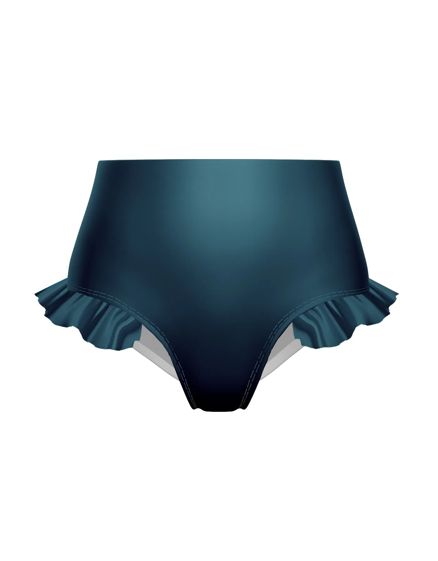 Solid Lycra High Rise Panty with Ruffle