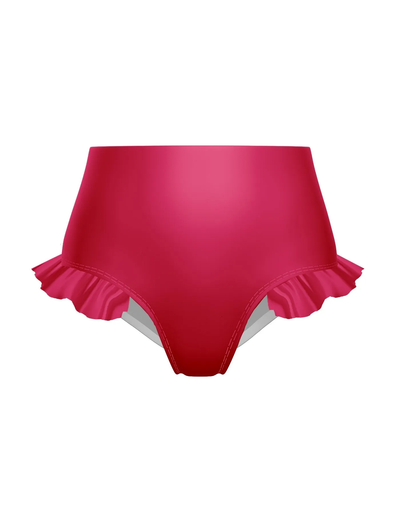 Solid Lycra High Rise Panty with Ruffle