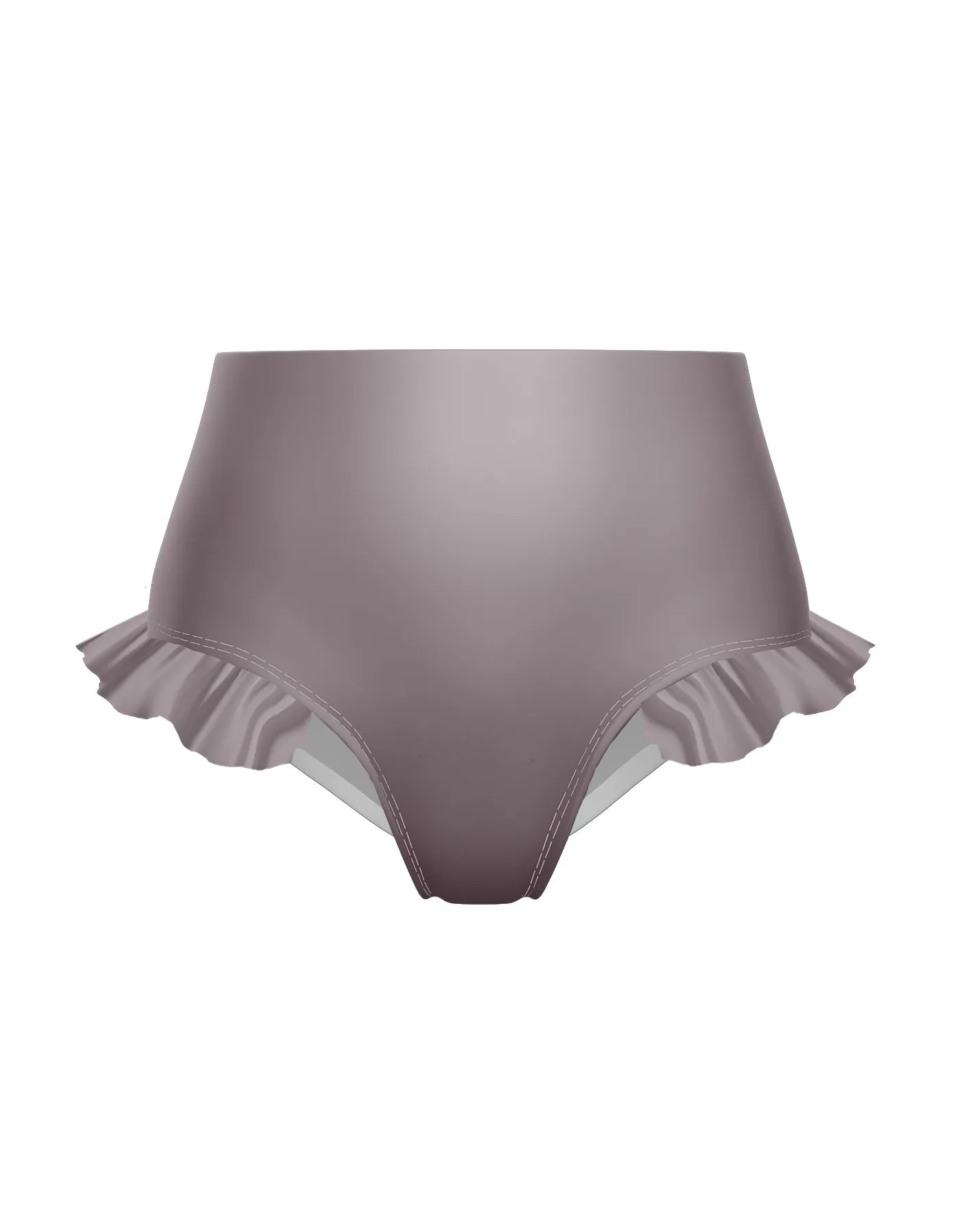 Solid Lycra High Rise Panty with Ruffle