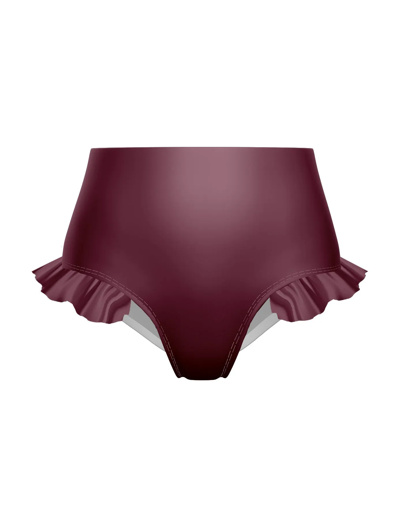 Solid Lycra High Rise Panty with Ruffle