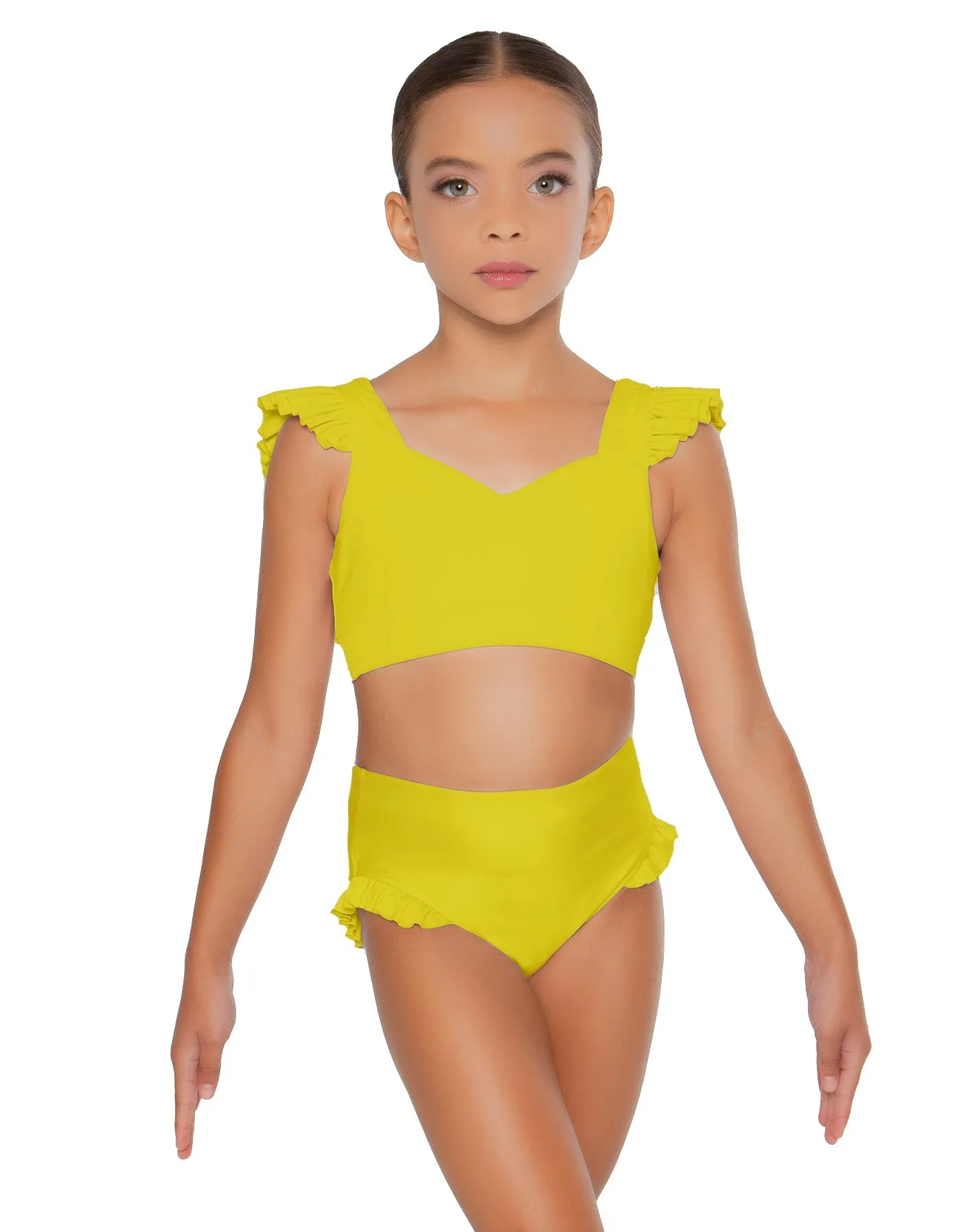 Solid Lycra High Rise Panty with Ruffle