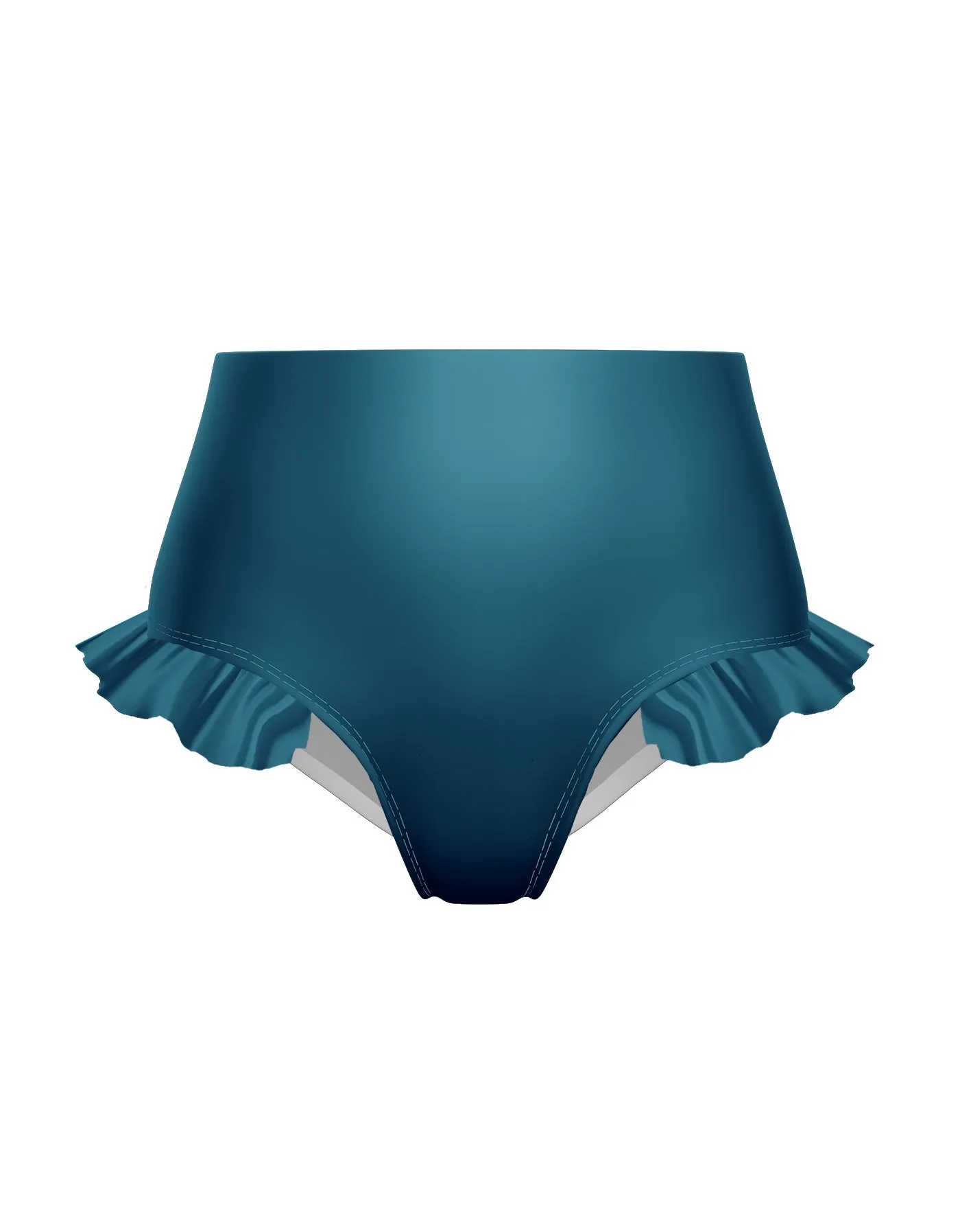 Solid Lycra High Rise Panty with Ruffle