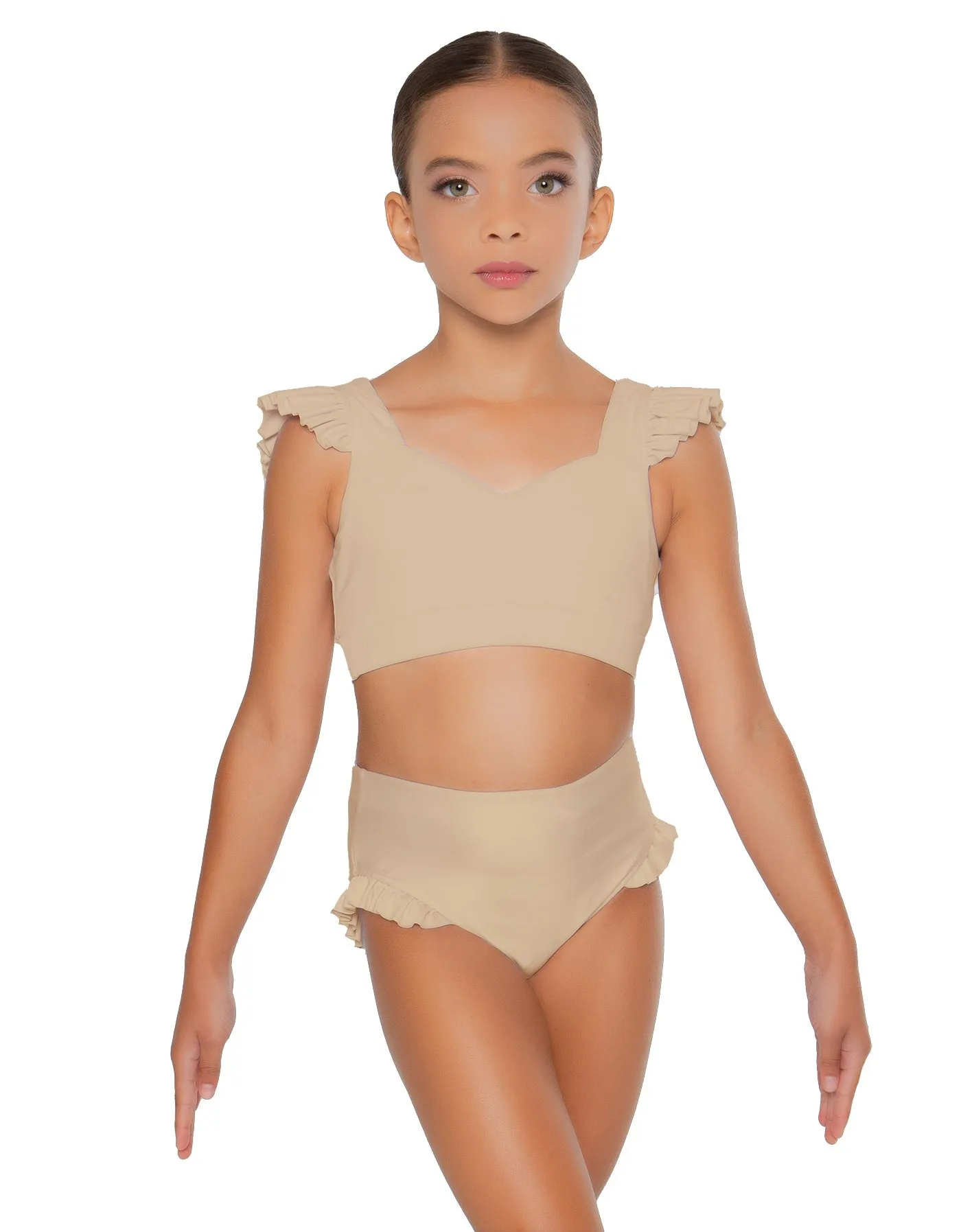 Solid Lycra High Rise Panty with Ruffle