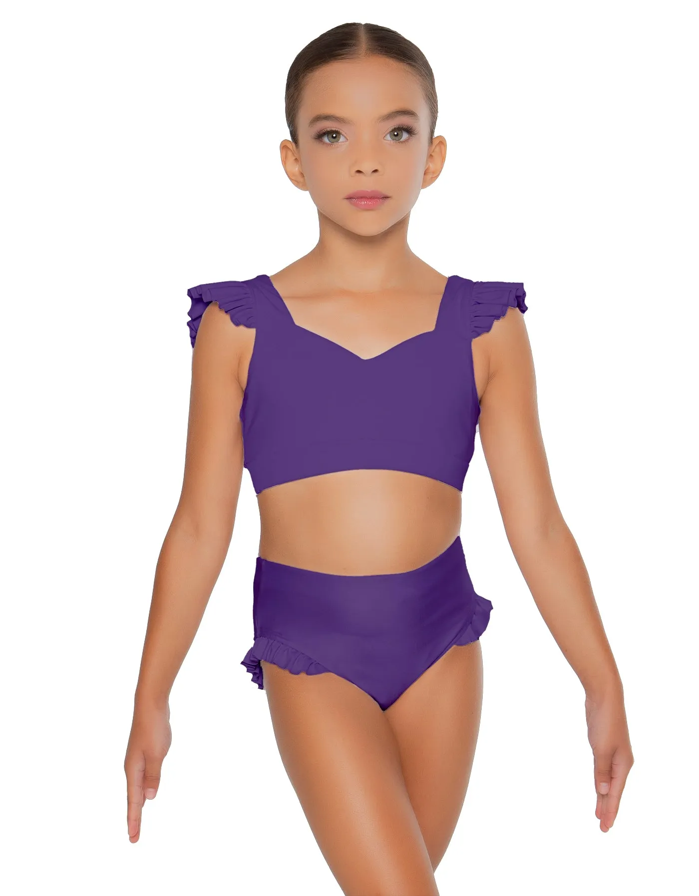 Solid Lycra High Rise Panty with Ruffle