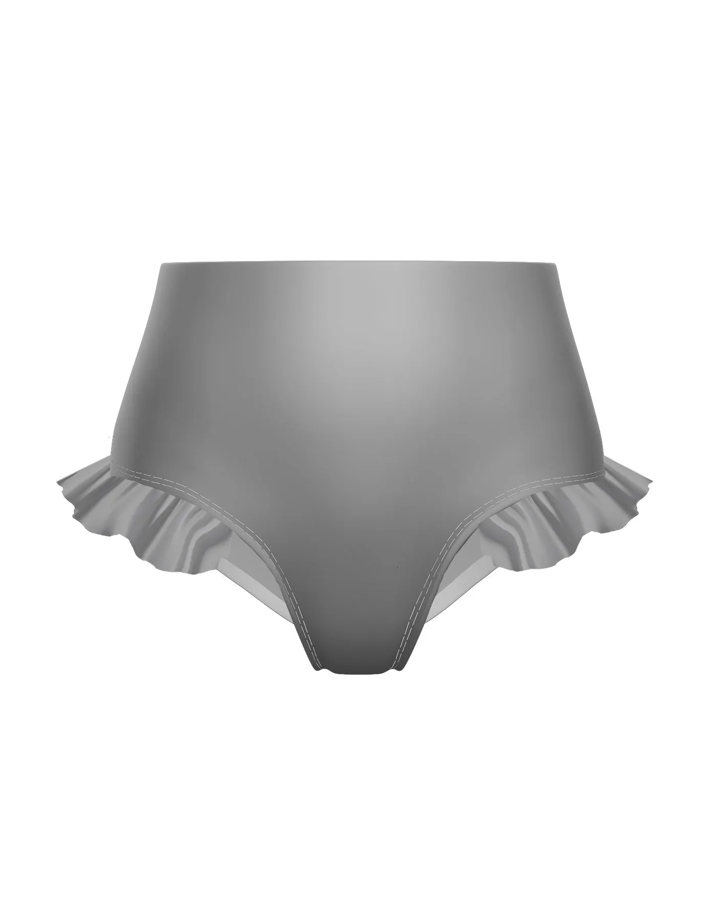 Solid Lycra High Rise Panty with Ruffle