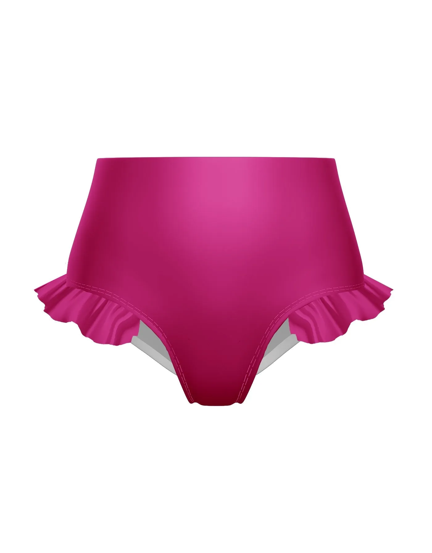 Solid Lycra High Rise Panty with Ruffle