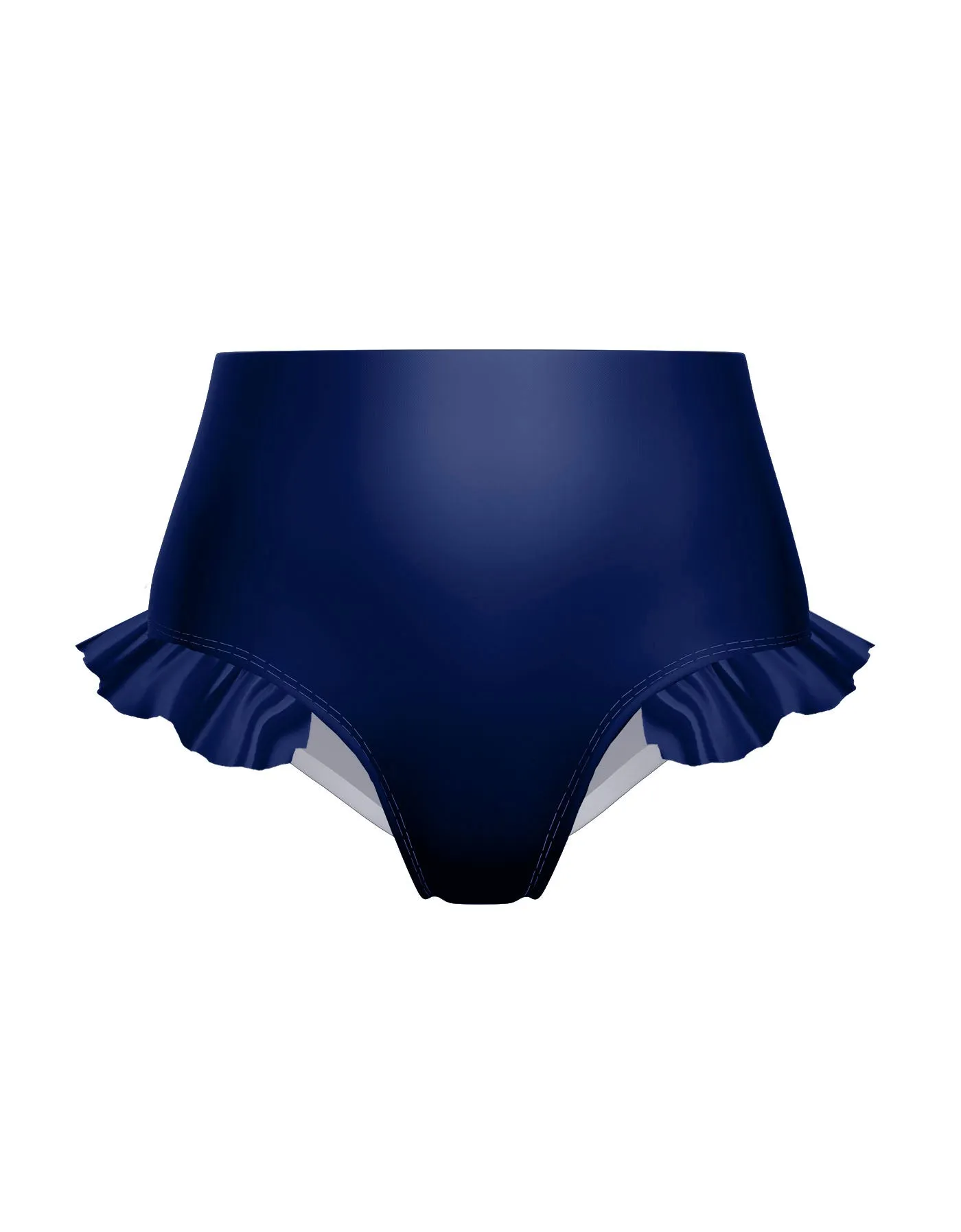 Solid Lycra High Rise Panty with Ruffle
