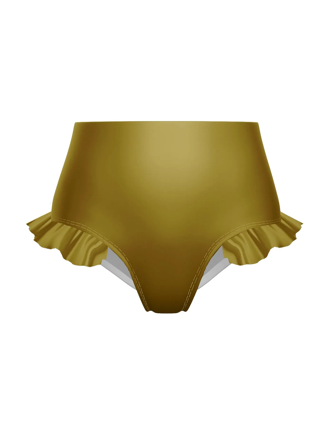 Solid Lycra High Rise Panty with Ruffle