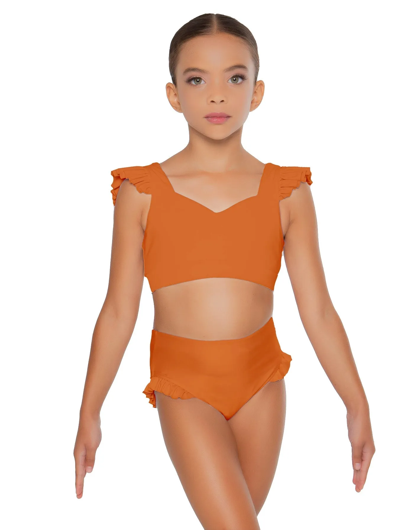 Solid Lycra High Rise Panty with Ruffle