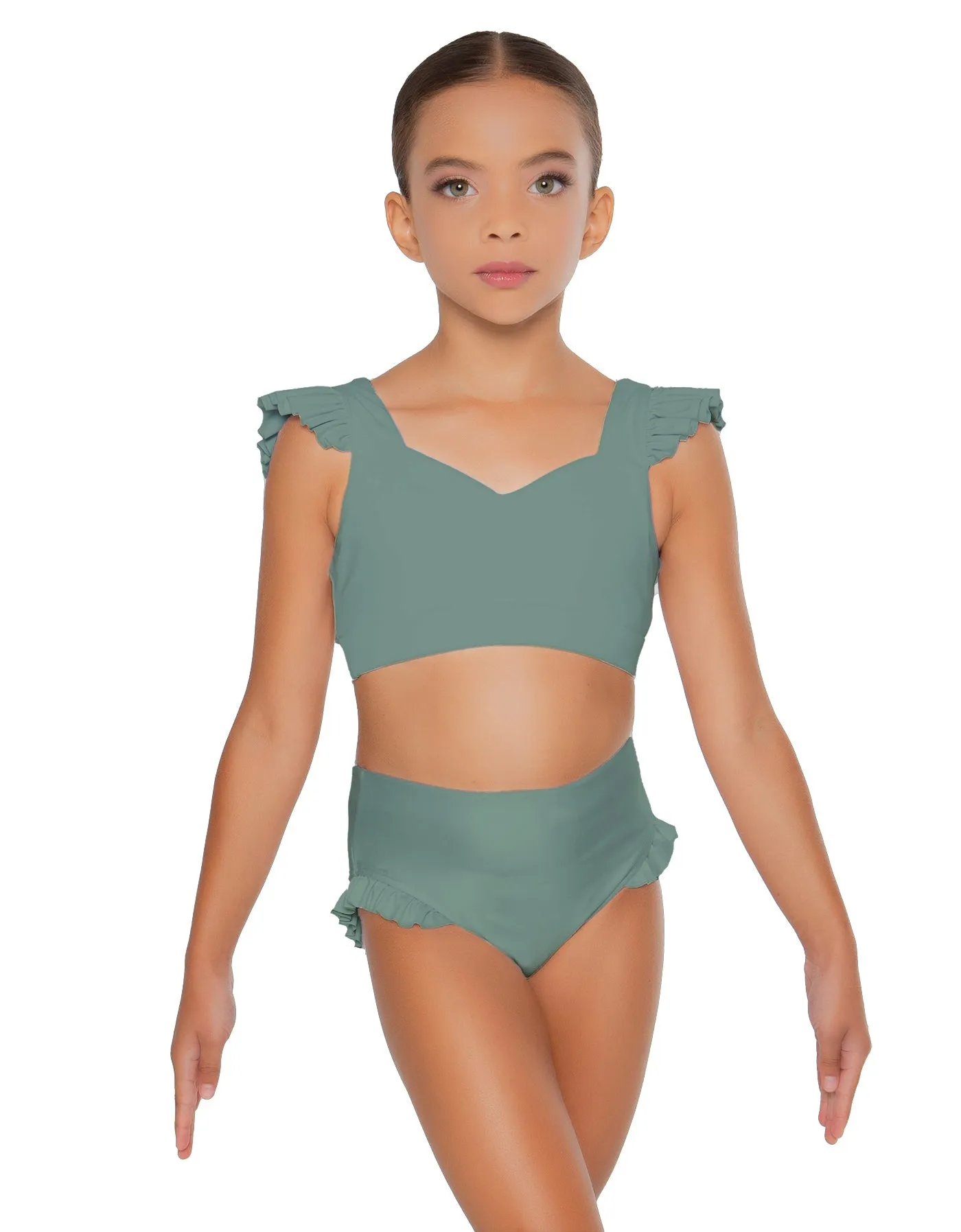 Solid Lycra High Rise Panty with Ruffle