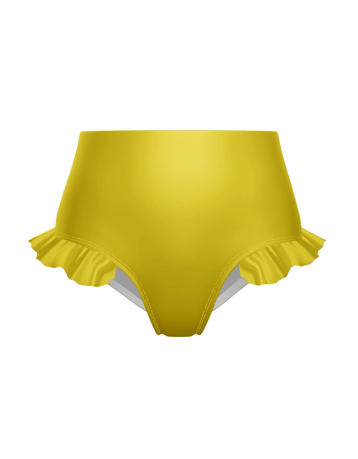 Solid Lycra High Rise Panty with Ruffle