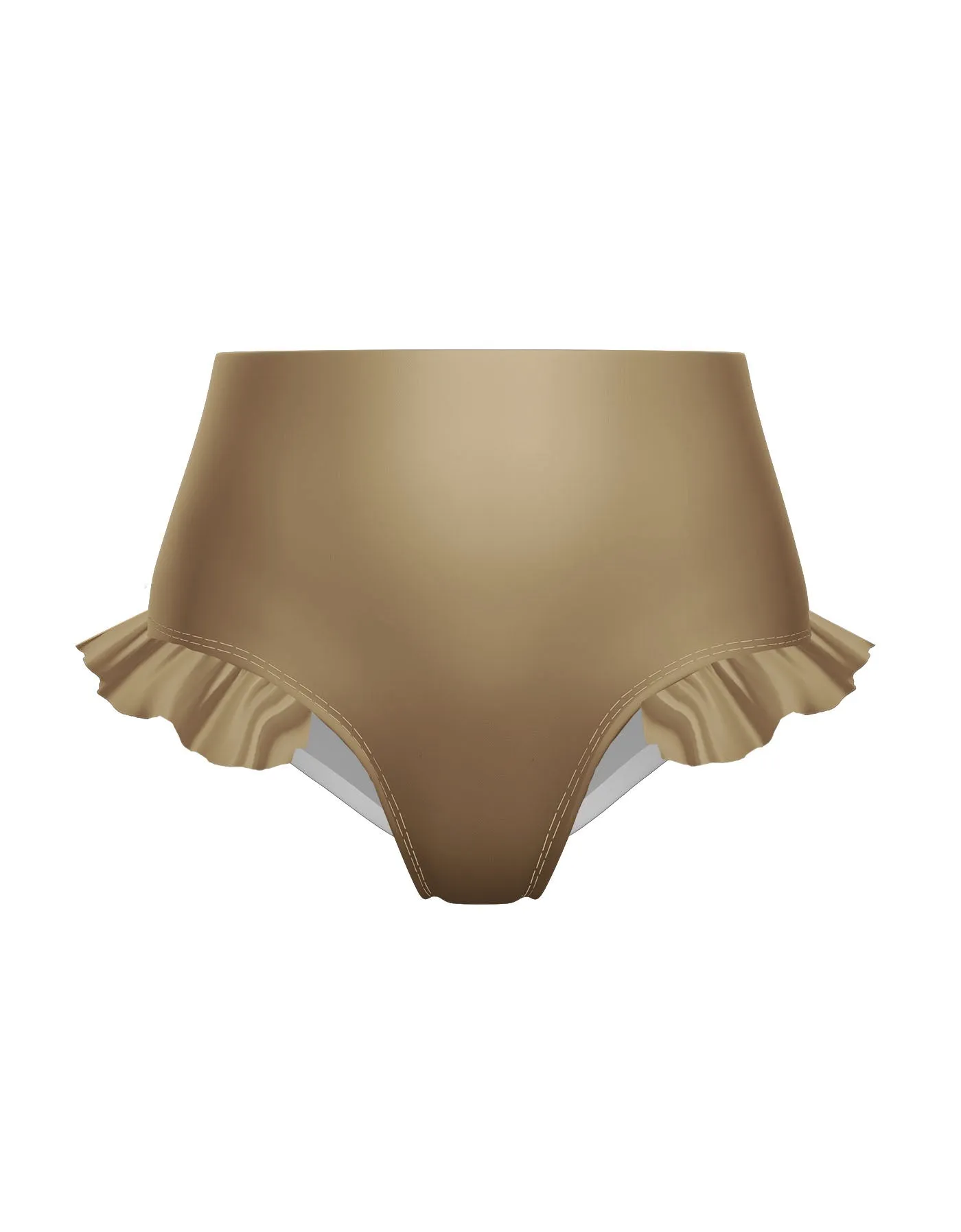 Solid Lycra High Rise Panty with Ruffle