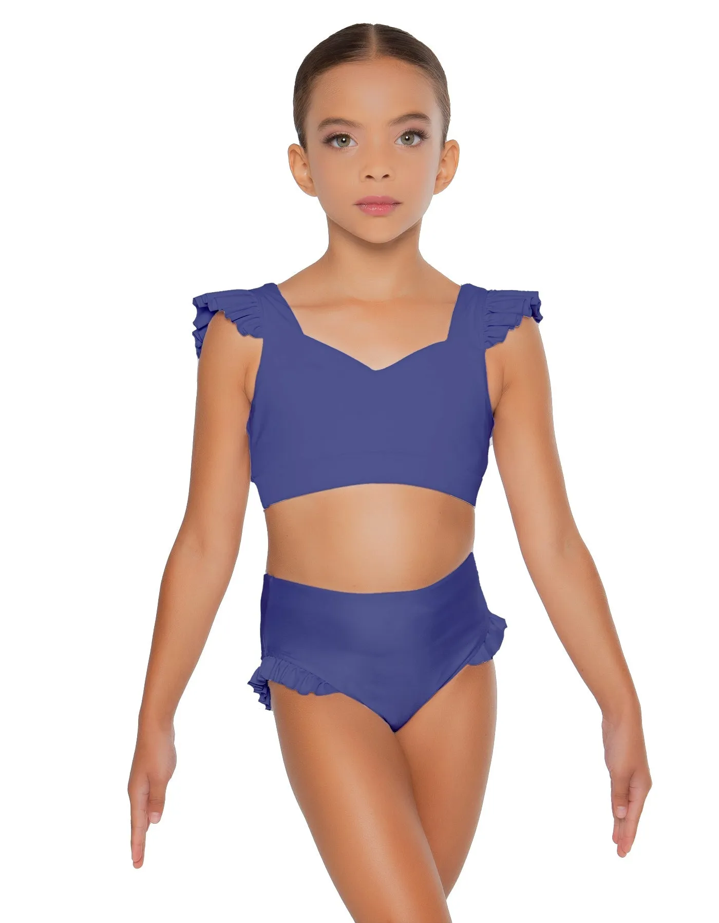 Solid Lycra High Rise Panty with Ruffle