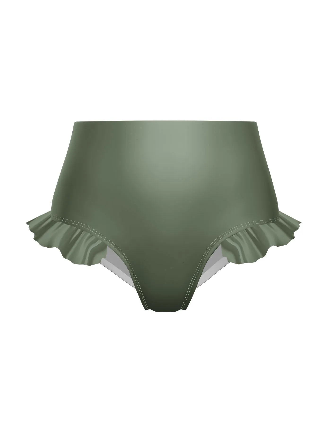 Solid Lycra High Rise Panty with Ruffle