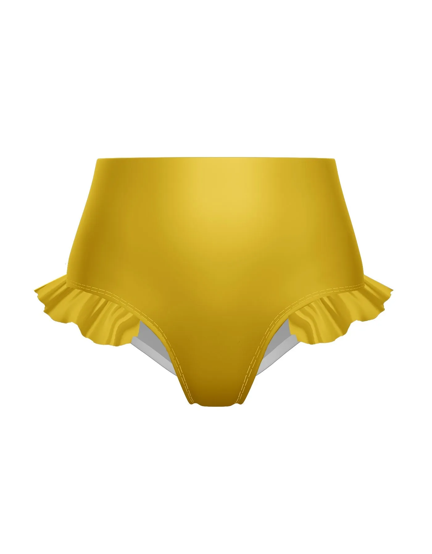 Solid Lycra High Rise Panty with Ruffle