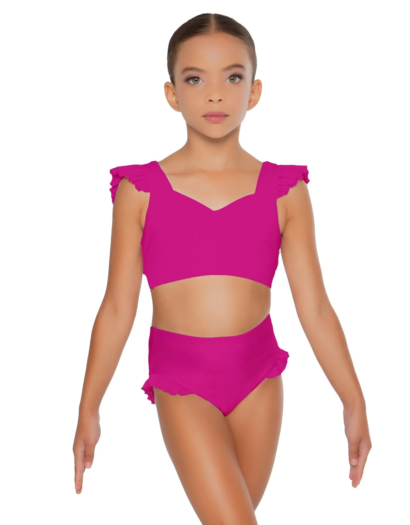 Solid Lycra High Rise Panty with Ruffle