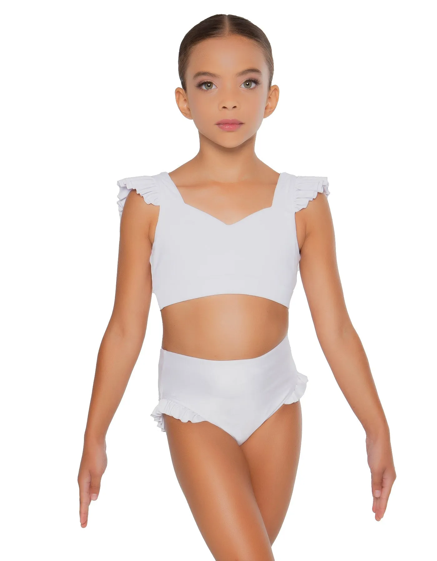 Solid Lycra High Rise Panty with Ruffle