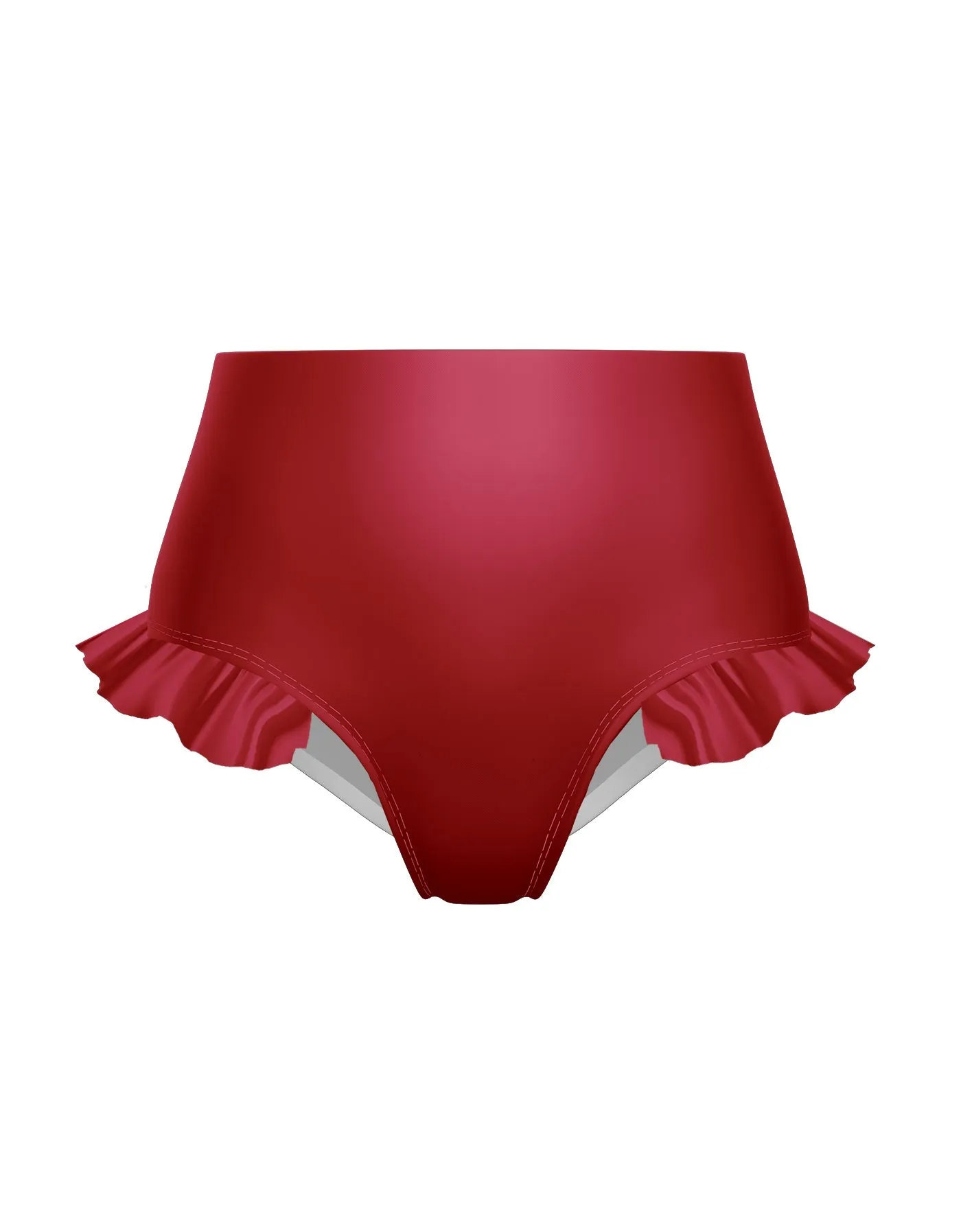 Solid Lycra High Rise Panty with Ruffle