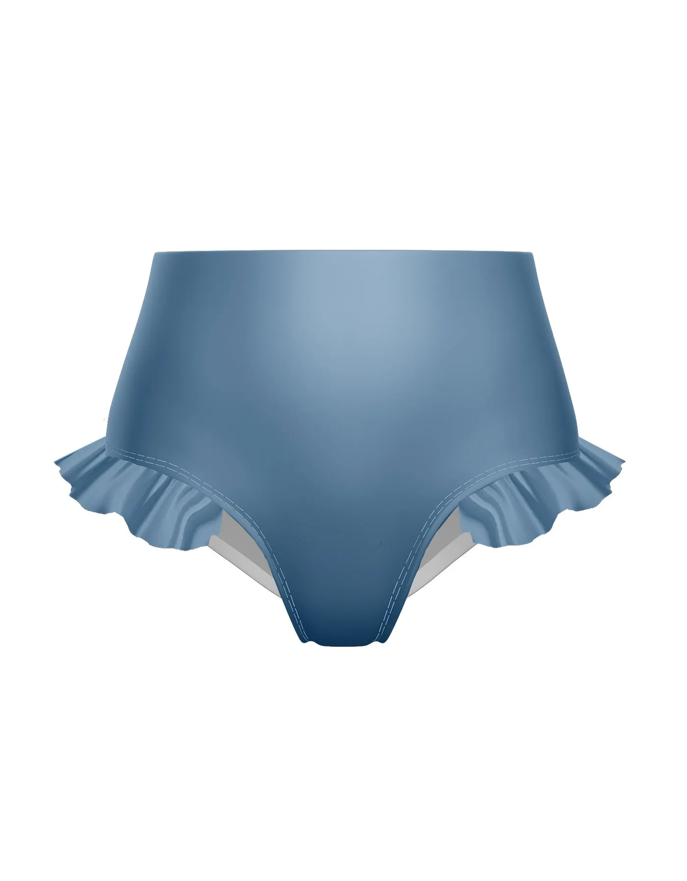 Solid Lycra High Rise Panty with Ruffle