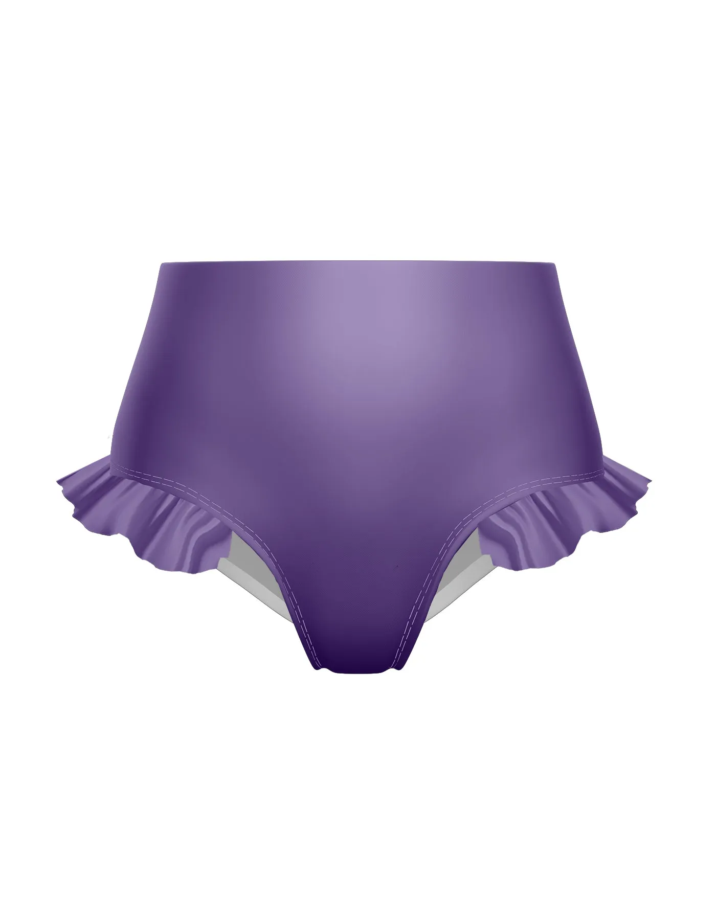 Solid Lycra High Rise Panty with Ruffle