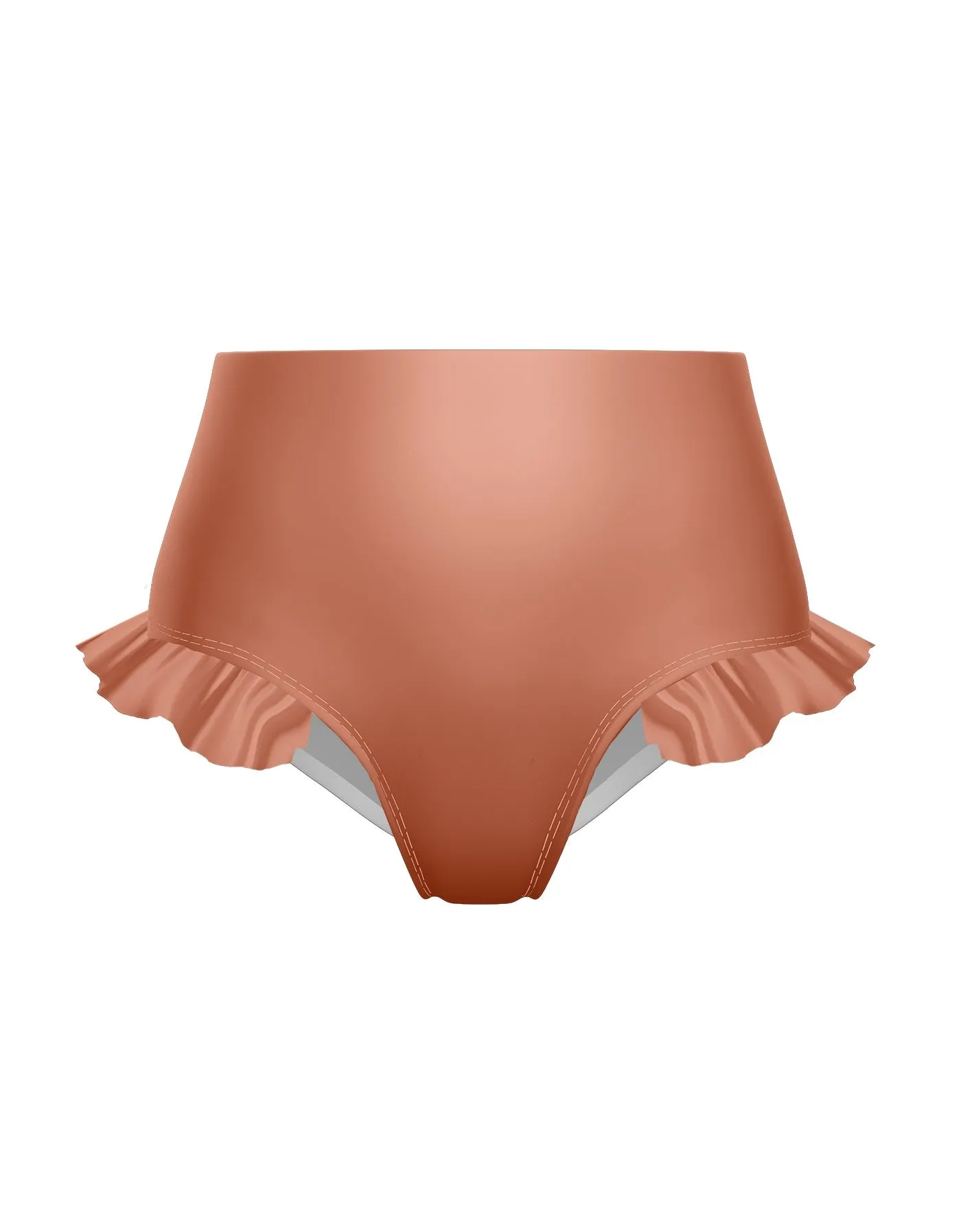 Solid Lycra High Rise Panty with Ruffle