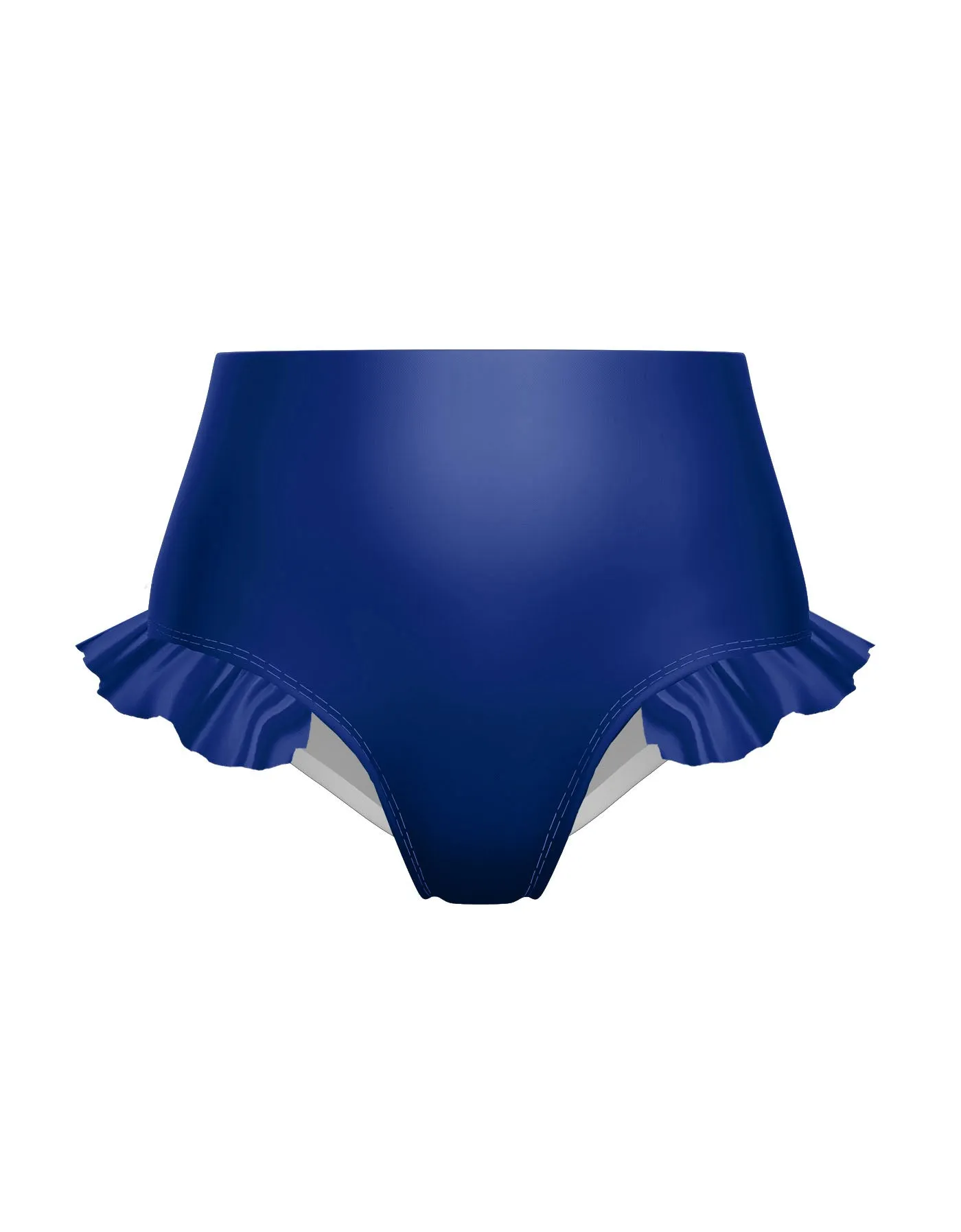 Solid Lycra High Rise Panty with Ruffle