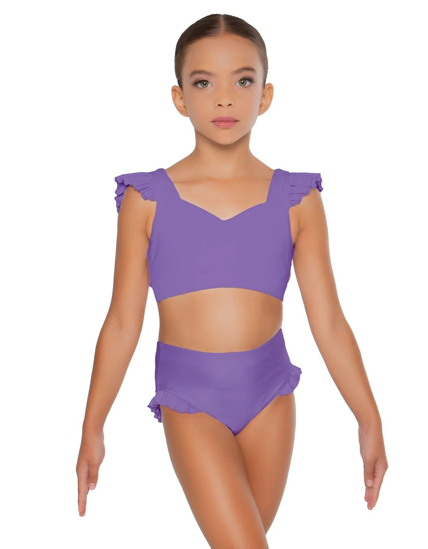 Solid Lycra High Rise Panty with Ruffle