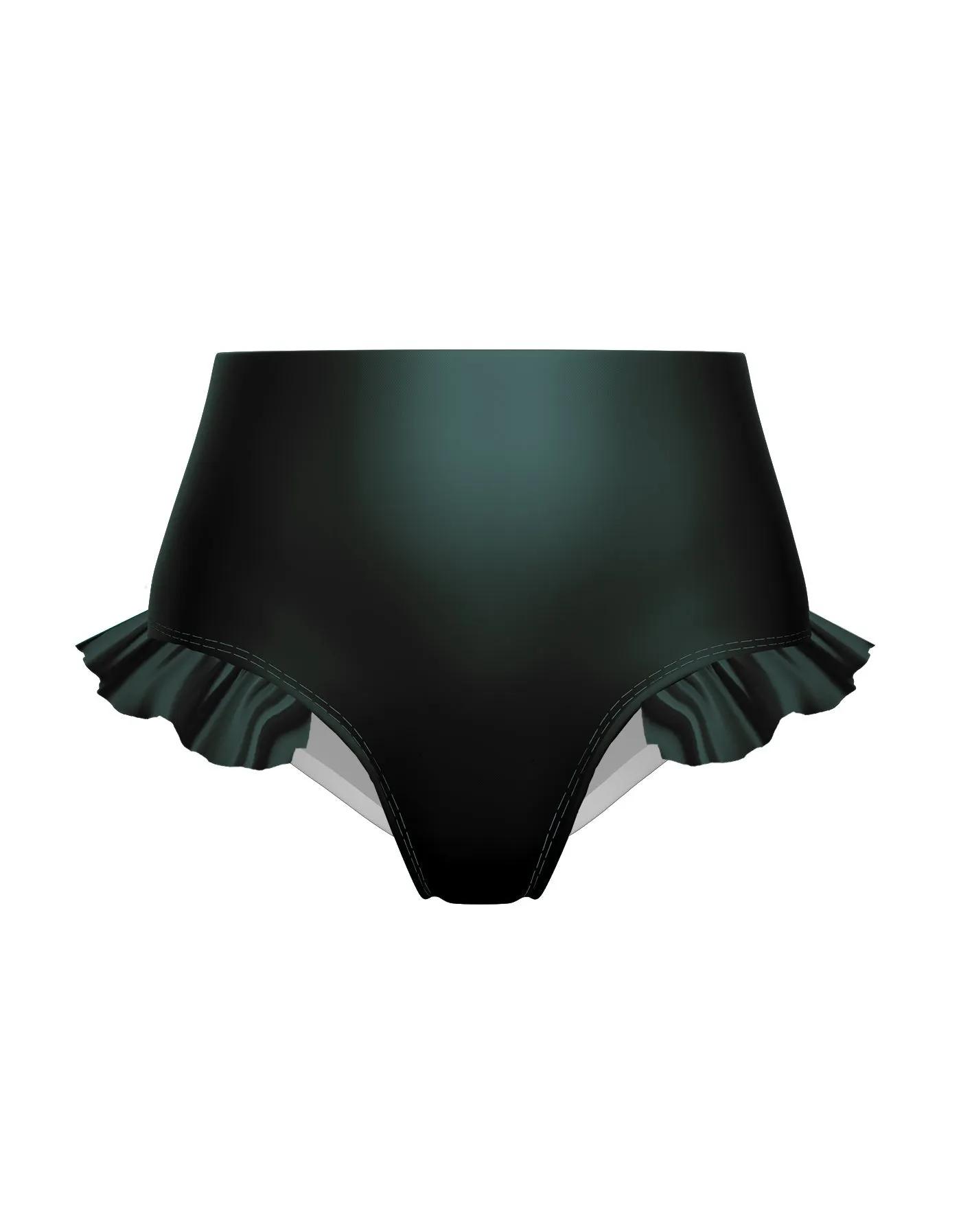 Solid Lycra High Rise Panty with Ruffle