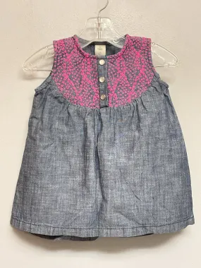 Tucker   Tate Size 12M Pink & Blue Embroidered Chambray Blouses & Tunics